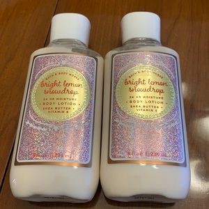 Bright lemon snowdrop bath and body works lotion